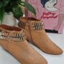 JEFFREY CAMPBELL Benater Nude Leather ankle boots Sz 8UK - Rrp 205 (New) Image 2
