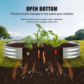NEW SALE | Raised Garden Bed, 71.9 x 36.4 x 11 inch Galvanized Metal Planter Box, Outdoor Planting Boxes with Open Base, for Growing Flowers/Vegetables/Herbs in Backyard/Garden/Patio/Balcony, Silver