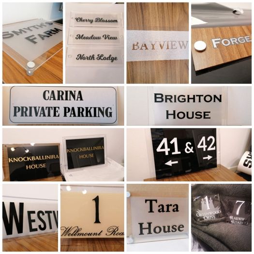 house number/ name signs