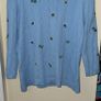 Savida Light Blue Floral Knitted Style 3/4 Sleeve Cardigan Image 2