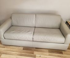 Genuine leather double sofabed