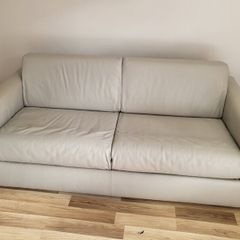 Genuine leather double sofabed