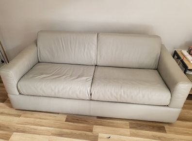 Genuine leather double sofabed
