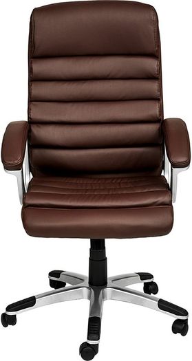 Executive Office Chair Swivel Chair With Padded Armrests Brown Nationwide Delivery