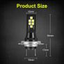 2X H7 LED Lamp Super Bright 12 3030SMD Car Fog Lights 12V 24V 6000K White Driving Running Led H7 Bulbs Image 4