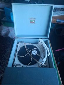 HMV vintage turntable.