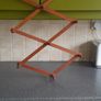 Mid Century Accordian Expandable Wooden Rack Image 3