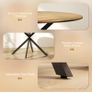 Dining Table for 4, 120 cm Industrial Kitchen Table with Wood Effect Tabletop and Steel Legs, Oak Image 3