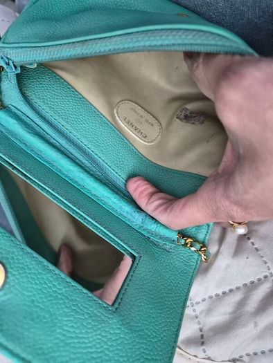 Chanel mirrored make up body bag