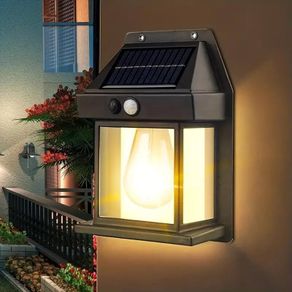 Outdoor Solar Tungsten Wall Light with Motion Sensor IP65 Waterproof LED Safety Light for Patio Outdoor Deck Porch Barn Garage