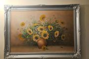 C. Benolt, flowers , original on canvas , signed..