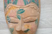 Vintage Rare Find Indonesian Carved Balsa Wood Mask.