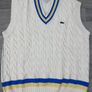 Lacoste Cable Knit Cricket Tennis Heavyweight Sleeveless Jumper Vest Mens XXL Image 2