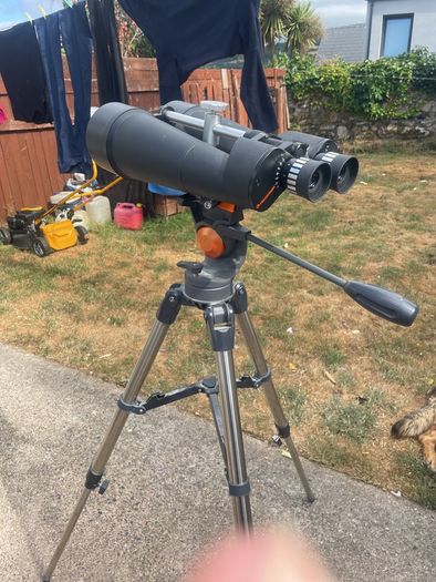 tripod and binoculars