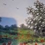 Beautiful landscape oil painting with poppies Image 2