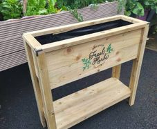 Rustic Herb Planter Raised Planter Flower Planter Raised Vegetable Planter