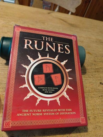 The Runes, The future revealed with this Ancient Norse system of Divination. New never used. Includes Book, Rune Stones and Bag.