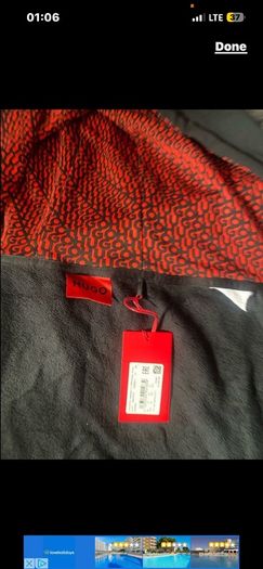 Hugo boss cotton hoodie zip up size XXL brand new with tag