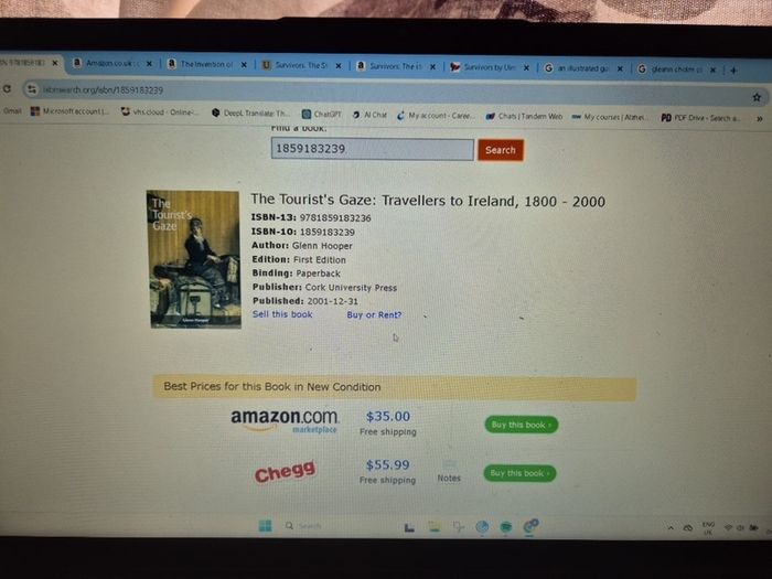 First Edition. The Tourist's Gaze: Travellers to Ireland, 1800-2000. Cork University Press.