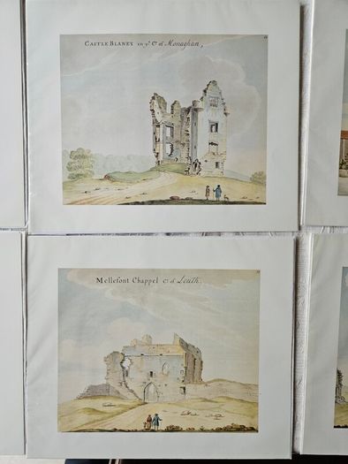 Beranger's Antique Buildings Of Ireland X 50 Prints. Each In A Sleeve With Clear Front. All In Mint Condition. See Photos For Same.