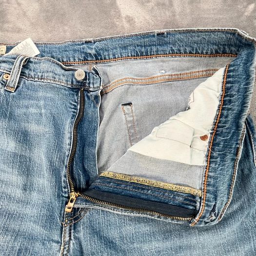 Levis 502 Premium Mens Jeans Blue W38 L31 Straight - Stretch Denim- Big E