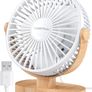 Desk Fan, Small USB Desk Fan Silent, 3 Speeds Portable Personal Desktop Fan, Dual 360 Degree Adjustment Mini Fan, Quiet Operation for Home,Office,School and Outdoor Image 2