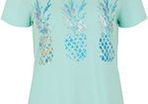 Bonmarche Pineapple placement print plus size T-shirt size UK24 EU52 Postage included