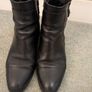 Black Genuine Leather Ankle Boots with Buckle  Size 37  Made in Spain Image 4