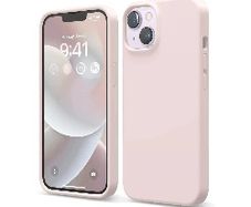Liquid Silicone Case For Apple iPhone 14 Luxury Shockproof Phone Cover - Pink Sand