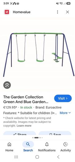 kids swing set