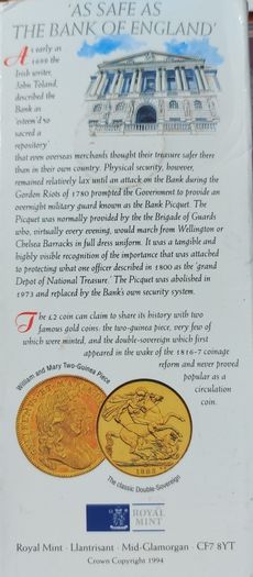 England 1994  2 Pound Coin   Uncirculated Coin