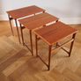 Danish Mid Century Modern Teak Nest Of Tables / B.C. Mobler, Vejle, Denmark, Vintage 1960s Image 2