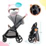 Lightweight Stroller Grande, Stylish Pushchair, Baby Buggy, Foldable, Lying Position, Big Ajustable Hood, with Accessories, Rain Cover, Footmuff, from Birth to 3 Years (FREE POSTAGE) Image 6