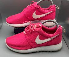 Nike Roshe One Trainers Shoes Mesh Neon Running Pink White Swoosh Size 5 EU 38