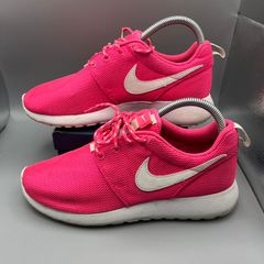 Nike Roshe One Trainers Shoes Mesh Neon Running Pink White Swoosh Size 5 EU 38