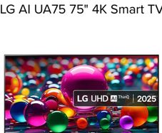 LG TV 75 inch 4K smart TV