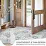 Round Rugs Living Room 160cm, Vintage Area Rugs, Machine Washable, Non-Slip Carpet, Low Pile, Non-Shedding, Traditional Oriental Printed Design, Dining Room, Bedroom Image 3