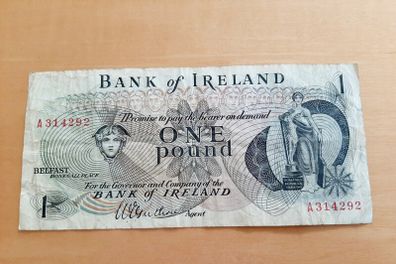 Bank of Ireland note 1977