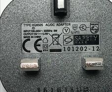Philips HQ8505 Power adapter