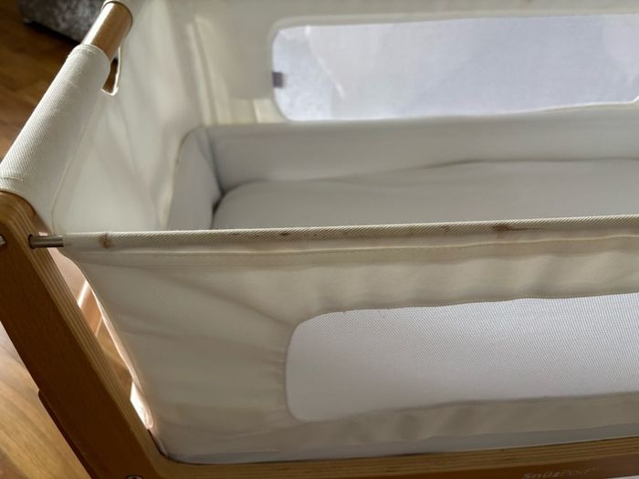 Snuzpod 4 beside crib (next to me)