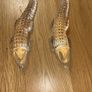 Pair of Rare Waterford Crystal 11.5 inch Crocodiles Image 2
