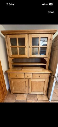 soild oak cabinet
