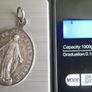 Antique Religious Large Sterling Silver Pendant. Saint Virgin Mary. Miraculous Medal. 9,8g Image 7