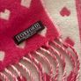 Foxford lambswool pink heart throw / rug Image 5