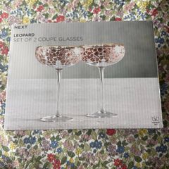 Leopard Print 2 Coupe Glasses