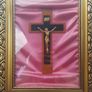 Vintage Irish Religious Cross in a Frame Image 2