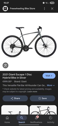 Giant escape hybrid bike
