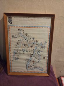 1960's German Weingut Ferd Pieroth winery Map