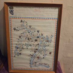 1960's German Weingut Ferd Pieroth winery Map