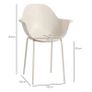 4-Piece Garden Chairs Outdoor Chairs Garden Chair, Modern Design, 59 cm x 55 cm x 84 cm, Grey Image 3